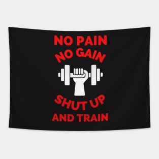 No Pain No Gain Shut up And Train Tapestry