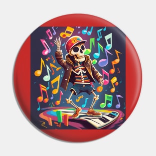 Dancing Skeleton Rainbow Pin