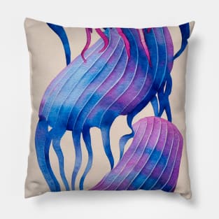 Vibrant Blue Octopus Watercolor Design Pillow