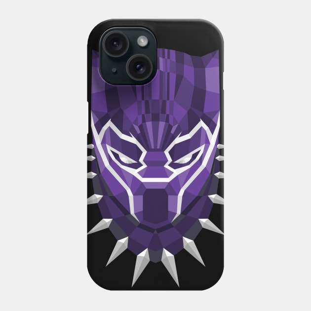 Geometric Panther Head Phone Case by gastaocared