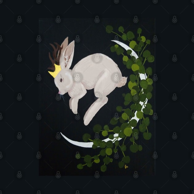 Jackalope King Jumps Over the Moon by Nerds The Word Prints