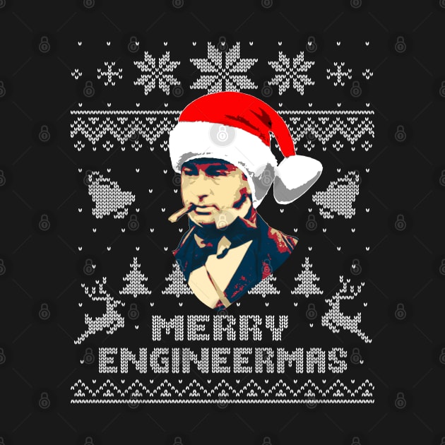 Isambard Kingdom Brunel Funny Engineering Christmas by Nerd_art