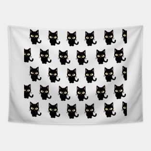 Black cat pattern Tapestry