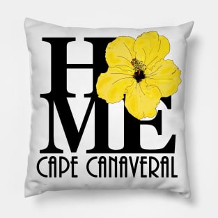 HOME Cape Canaveral Yellow Hibiscus Pillow