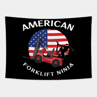 American Forklift Ninja RW Tapestry