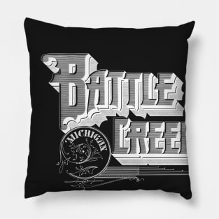 Vintage Battle Creek, MI Pillow