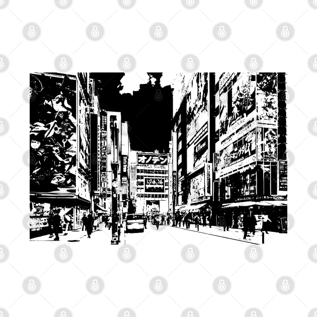 Tokyo - Akihabara Manga Panel by Neon Bang Bang