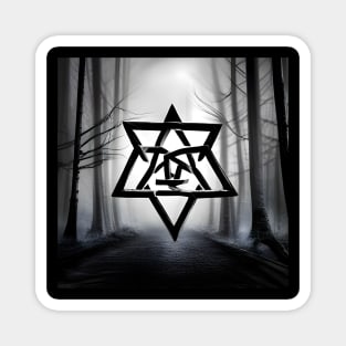 Hexagram - Creepy Grey Forest Magnet