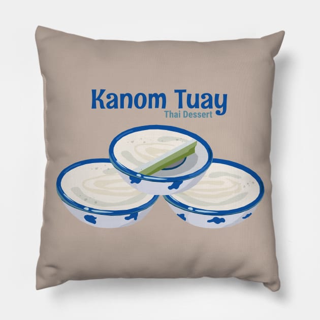 Delicious Thai Dessert Pillow by KewaleeTee