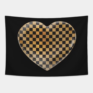 King Midas Checkerboard and Heart Tapestry