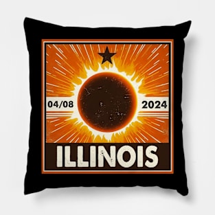 Illinois solar eclipse 2024 Pillow