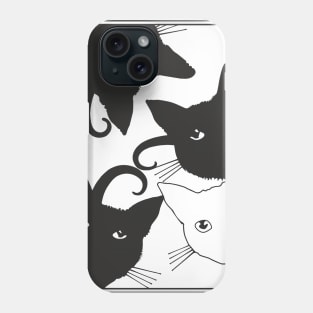 Cats Are Watching (black print) Phone Case