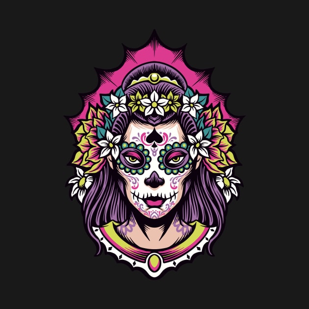 Beautiful Day of the Dead Woman by SLAG_Creative