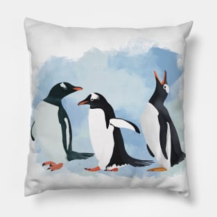 Three Penguins Pillow