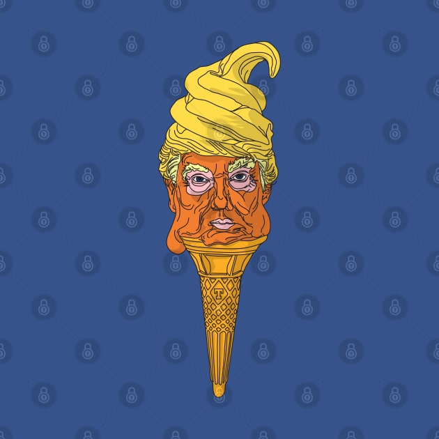 Donald Trump as a melting ice cream cone by andrew_kelly_uk@yahoo.co.uk