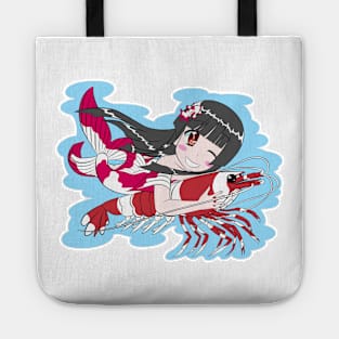 Goldfish Mermaid with Red Crystal Shrimp Tote