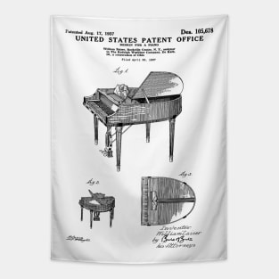 Wurlitzer Piano Patent Black Tapestry