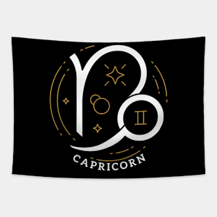 Capricorn Zodiac Sign Tarot Birthday Gift Tapestry