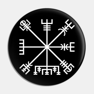 Vegvísir (white symbol) Pin