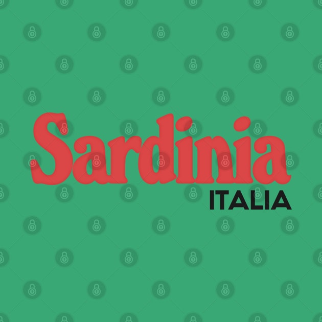 Sardinia // Original Retro Italia Region Design by DankFutura