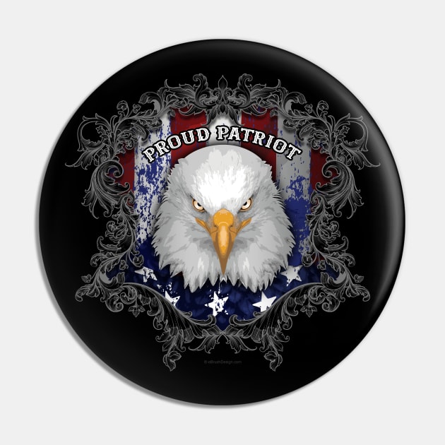 American Patriot (USA) Pin by eBrushDesign