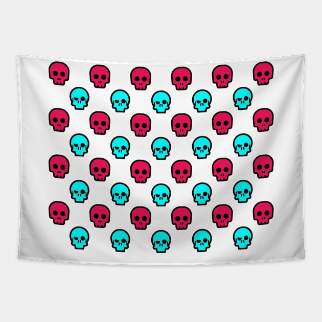 Neon Skulls Tapestry by LunaMay