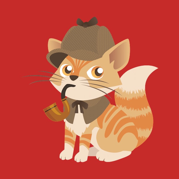 Sherlock Holmes Kitten by cartoonowl