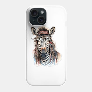 Watercolor Boho Zebra #1 Phone Case