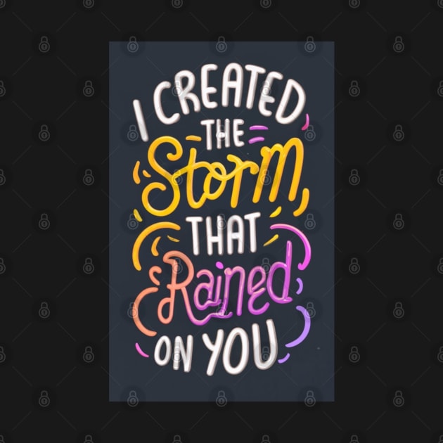 I Created the Storm That Rained On You Motivational T-Shirt by Lacrosse & Motivational T-Shirts 