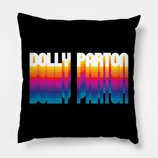 Retro Dolly Proud Personalized Name Gift Retro Rainbow Style Pillow by Time Travel Style