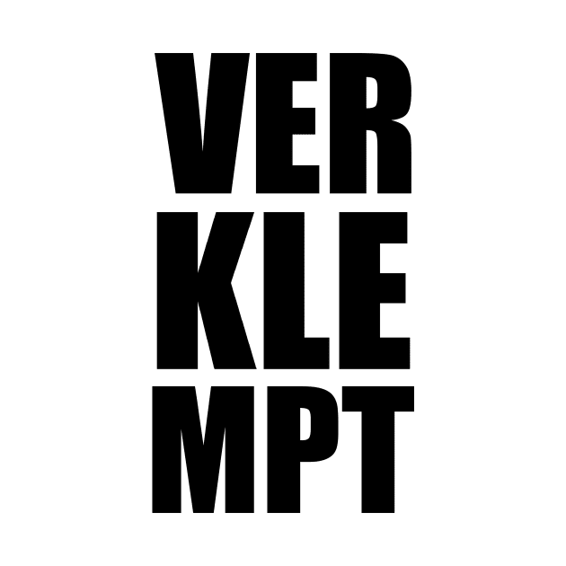 VERKLEPMT Yiddish Trendy Vertical Large Typography by BubbleMench