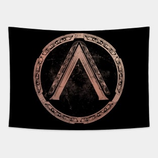 Sparta Lambda Symbol Tapestry