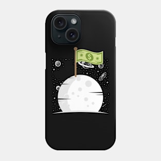 Space Money – Dollar Sign On A Moon Surface Space Lover Phone Case