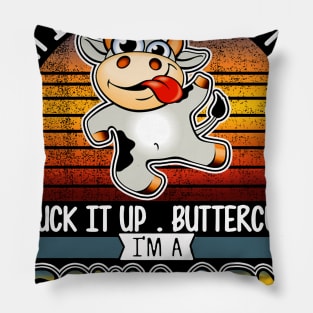 cow lady cow crazy Pillow