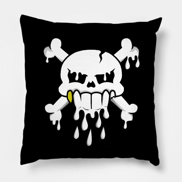 Melting skully Pillow by Hoofster