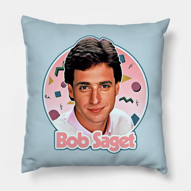 Retro Bob Saget 90s Style Tribute Pillow by darklordpug