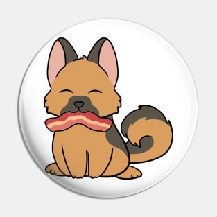 German Shepard with Bacon Pin