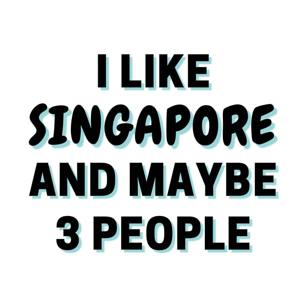 I Like Singapore And Maybe 3 People by Word Minimalism