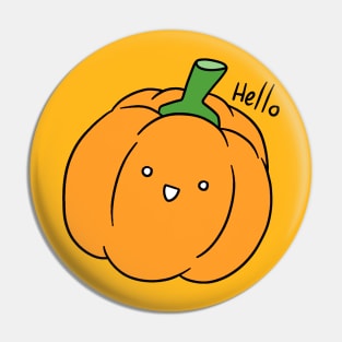 Hello - Orange Bell Pepper Pin