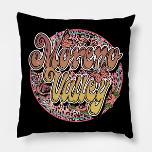 Graphic Proud Moreno Name Flower Birthday 70s 80s 90s Vintage Styles Pillow