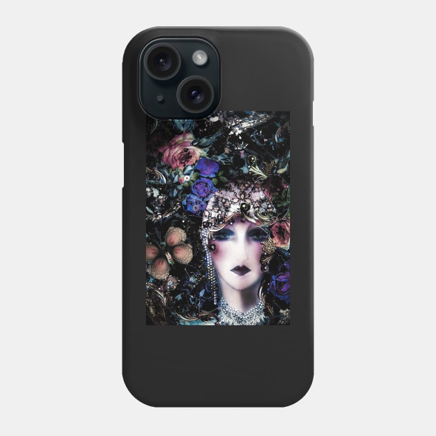 JEWEL ART DECO FLAPPER BIRDS,BUTTERFLIES,AND ROSES COLLAGE Phone Case by jacquline8689