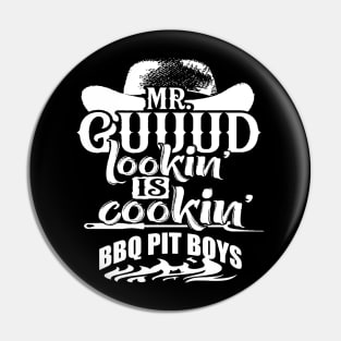 Mr.Guuud Cookin Is Cookin Bbq Pit Boys White Pin
