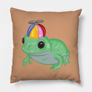 Propeller Hat Frog Pillow