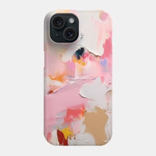 Abstract Pink and White Modern Art Phone Case