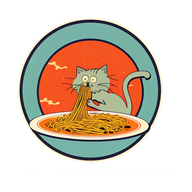 Kitty Chow Mein by Ink Fist Design