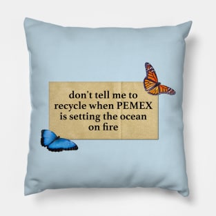 End Climate Change - Don't Just Recycle Pillow