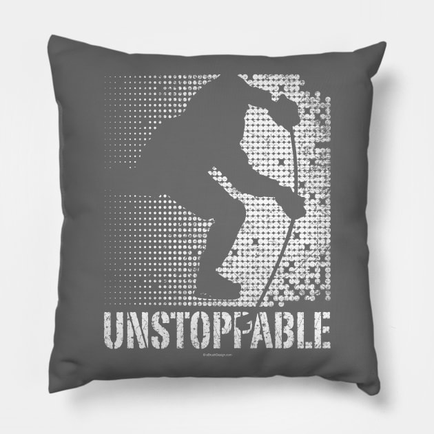 Unstoppable (Hockey) Pillow by eBrushDesign