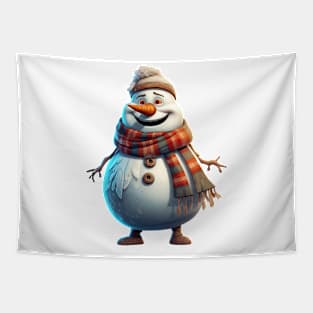 Happy Snowman Kids Design Tapestry