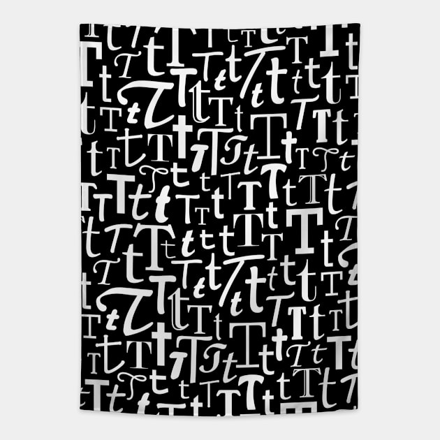 T - Typography (White) Tapestry by gillianembers