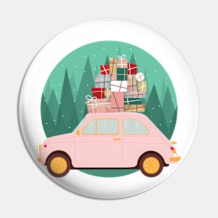 Christmas Presents On The Car Pin